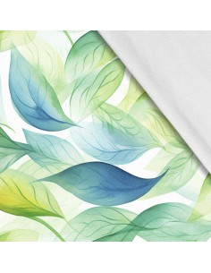Softshell Stoff Polyester Zum Nähen- Motiv Blätter I SDX2443