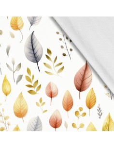 Softshell Stoff Polyester Zum Nähen- Motiv Blätter I SDX2525
