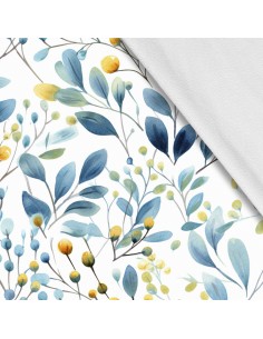 Softshell Stoff Polyester Zum Nähen- Motiv Blätter I SDX2546