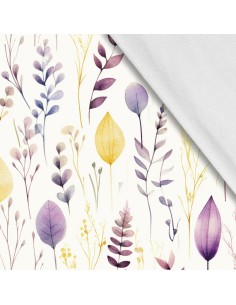 Softshell Stoff Polyester Zum Nähen- Motiv Blätter I SDX2558