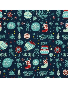 OUTDOOR DEKOSTOFFE OXFORD - Motiv Weihnachtsferien | DX1878