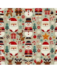 OUTDOOR DEKOSTOFFE OXFORD - Motiv Weihnachtsferien | DX1887