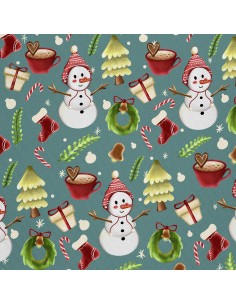 OUTDOOR DEKOSTOFFE OXFORD - Motiv Weihnachtsferien | DX1896