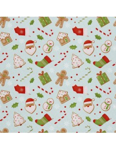 OUTDOOR DEKOSTOFFE OXFORD - Motiv Weihnachtsferien | DX1897