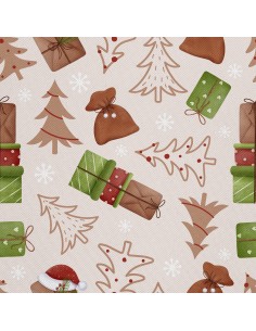 OUTDOOR DEKOSTOFFE OXFORD - Motiv Weihnachtsferien | DX1914