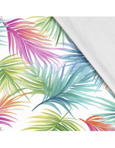 Softshell Stoff Polyester Zum Nähen- Motiv Blätter I SDX2631