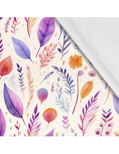 Softshell Stoff Polyester Zum Nähen- Motiv Blätter I SDX2675