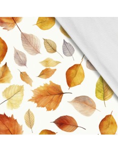 Softshell Stoff Polyester Zum Nähen- Motiv Blätter I SDX2702