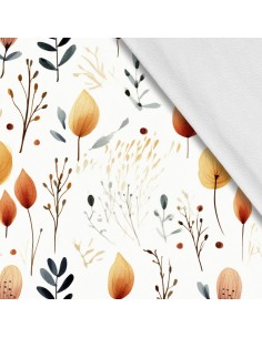 Softshell Stoff Polyester Zum Nähen- Motiv Blätter I SDX2751