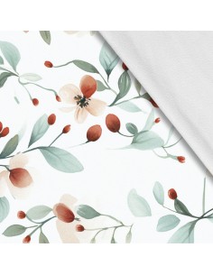 Softshell Stoff Polyester Zum Nähen- Motiv Blätter I SDX2777