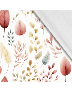 Softshell Stoff Polyester Zum Nähen- Motiv Blätter I SDX2813
