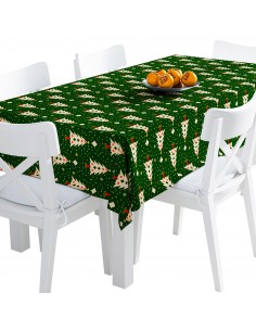 Tischdecke Abwaschbar Tischtuch Gartentischdecke Fleckschutz Wasserabweisend Tafeldecke - Weihnachtsferien TDX1870