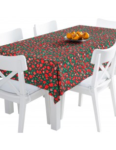 Tischdecke Abwaschbar Tischtuch Gartentischdecke Fleckschutz Wasserabweisend Tafeldecke - Weihnachtsferien TDX1889