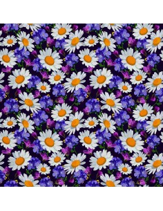OUTDOOR DEKOSTOFFE OXFORD - Motiv wilde Blumen im Sommer I DX655