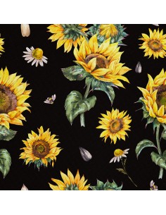 OUTDOOR DEKOSTOFFE OXFORD - Motiv Sonnenblumen 2 I DX672
