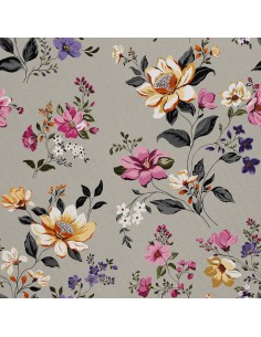 OUTDOOR DEKOSTOFFE OXFORD - Motiv Leichte Blumen I DX686