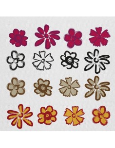 OUTDOOR DEKOSTOFFE OXFORD - Motiv Gemalte Blumen 9 I DX702
