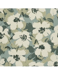 OUTDOOR DEKOSTOFFE OXFORD - Motiv gemalte Blumen 10 I DX709