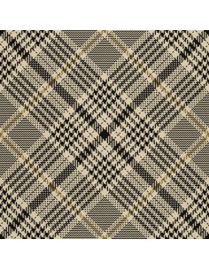 OUTDOOR DEKOSTOFFE OXFORD - Motiv braunes kariert 2 I DX720