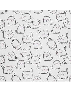 OUTDOOR DEKOSTOFFE OXFORD - Motiv kawaii Babykatzen I DX732