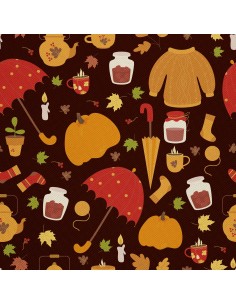 OUTDOOR DEKOSTOFFE OXFORD - Motiv Herbst I DX744