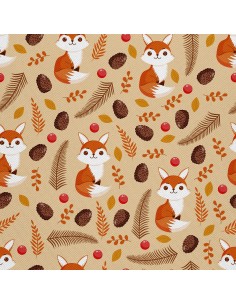 OUTDOOR DEKOSTOFFE OXFORD - Motiv Fuchs im Herbst I DX745