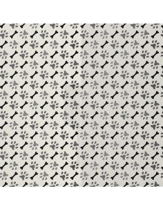 OUTDOOR DEKOSTOFFE OXFORD - Motiv Hundepfoten 1 I DX009-1