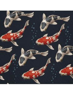 OUTDOOR DEKOSTOFFE OXFORD - Motiv Koi-Karpfen 4 I DX455