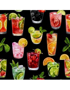 OUTDOOR DEKOSTOFFE OXFORD - Motiv Cocktail | DX8305
