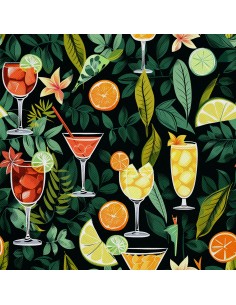 OUTDOOR DEKOSTOFFE OXFORD - Motiv Cocktail | DX8307