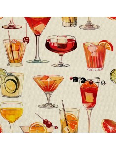 OUTDOOR DEKOSTOFFE OXFORD - Motiv Cocktail | DX8315