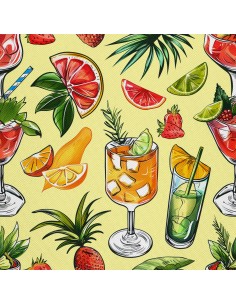OUTDOOR DEKOSTOFFE OXFORD - Motiv Cocktail | DX8338