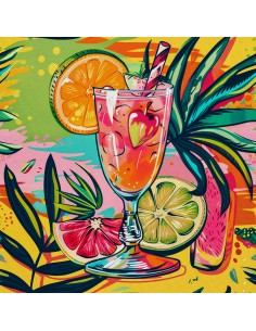 OUTDOOR DEKOSTOFFE OXFORD - Motiv Cocktail | DX8340