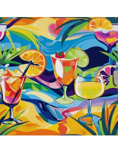 OUTDOOR DEKOSTOFFE OXFORD - Motiv Cocktail | DX8344