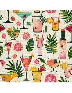 OUTDOOR DEKOSTOFFE OXFORD - Motiv Cocktail | DX8355