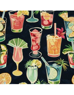 OUTDOOR DEKOSTOFFE OXFORD - Motiv Cocktail | DX8357