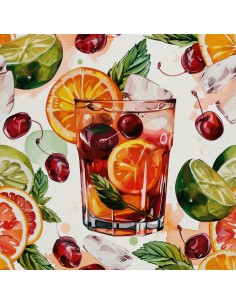 OUTDOOR DEKOSTOFFE OXFORD - Motiv Cocktail | DX8364