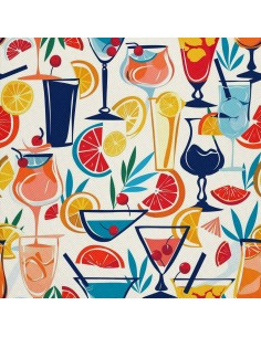 OUTDOOR DEKOSTOFFE OXFORD - Motiv Cocktail | DX8369