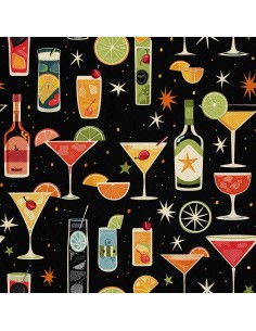 OUTDOOR DEKOSTOFFE OXFORD - Motiv Cocktail | DX8382