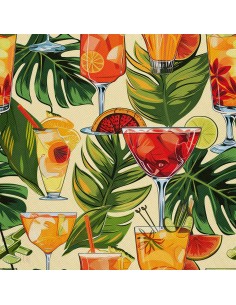 OUTDOOR DEKOSTOFFE OXFORD - Motiv Cocktail | DX8384
