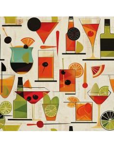 OUTDOOR DEKOSTOFFE OXFORD - Motiv Cocktail | DX8388