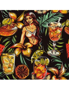 OUTDOOR DEKOSTOFFE OXFORD - Motiv Cocktail | DX8397