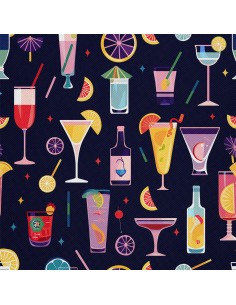 OUTDOOR DEKOSTOFFE OXFORD - Motiv Cocktail | DX8401