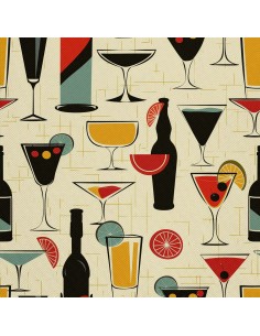 OUTDOOR DEKOSTOFFE OXFORD - Motiv Cocktail | DX8427