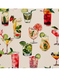 OUTDOOR DEKOSTOFFE OXFORD - Motiv Cocktail | DX8443