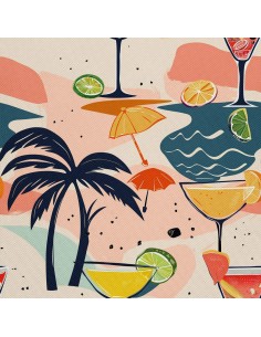 OUTDOOR DEKOSTOFFE OXFORD - Motiv Cocktail | DX8446