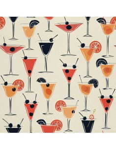 OUTDOOR DEKOSTOFFE OXFORD - Motiv Cocktail | DX8458