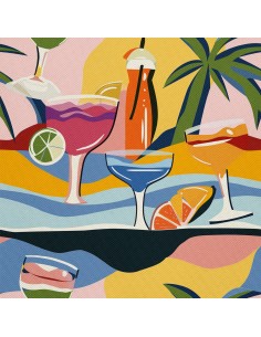 OUTDOOR DEKOSTOFFE OXFORD - Motiv Cocktail | DX8459