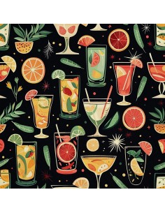 OUTDOOR DEKOSTOFFE OXFORD - Motiv Cocktail | DX8465