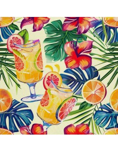 OUTDOOR DEKOSTOFFE OXFORD - Motiv Cocktail | DX8473